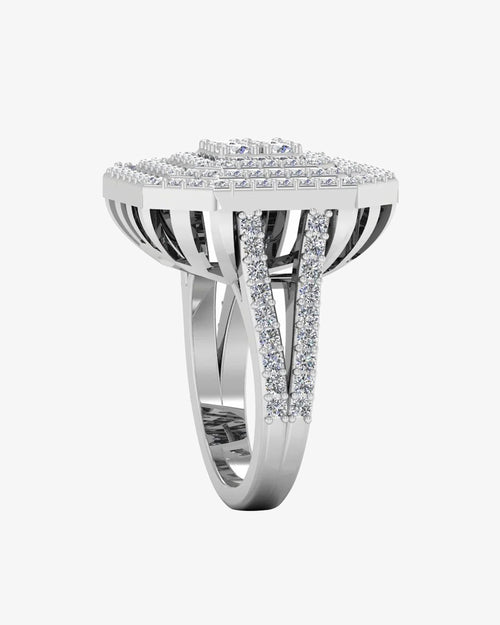 octagon 4 row moissanite engagement ring icecartel side