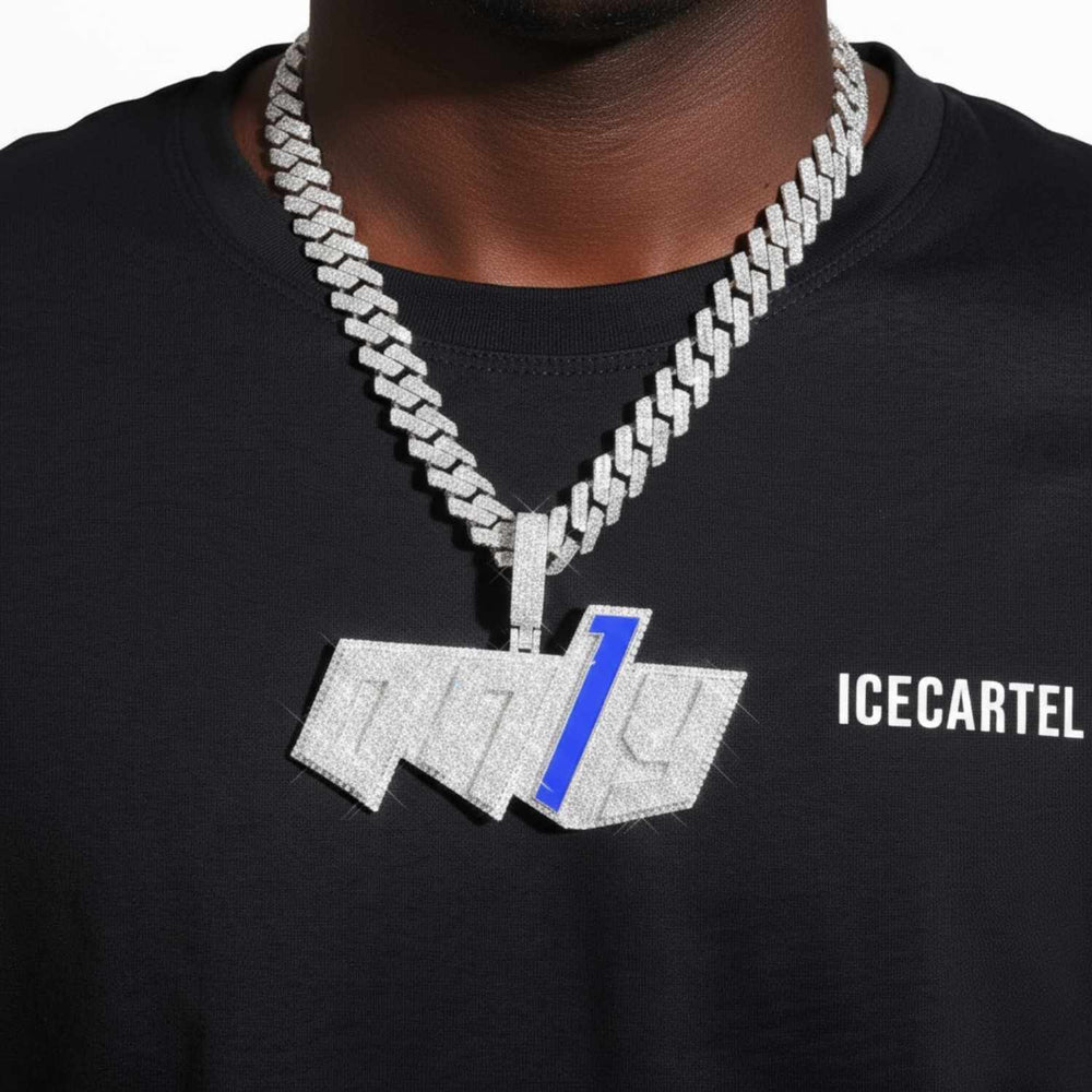 only custom name moissanite pendant 14k gold icecartel model1