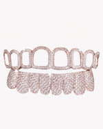 Open Face Moissanite Grillz - Rose Gold