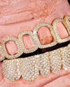 Open Face Moissanite Grillz - Yellow Gold