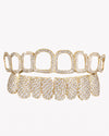 Open Face Moissanite Grillz - Yellow Gold