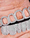 Open Face Moissanite Grillz - White Gold