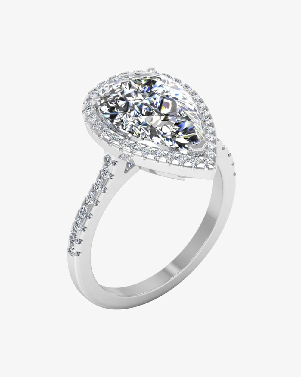 pear cut moissanite petite halo engagement ring icecartel angle