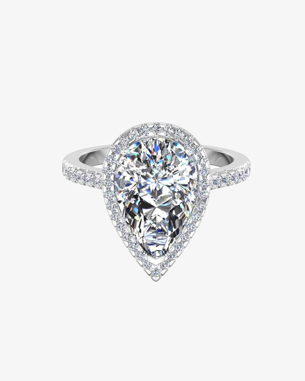 pear cut moissanite petite halo engagement ring icecartel horizontal