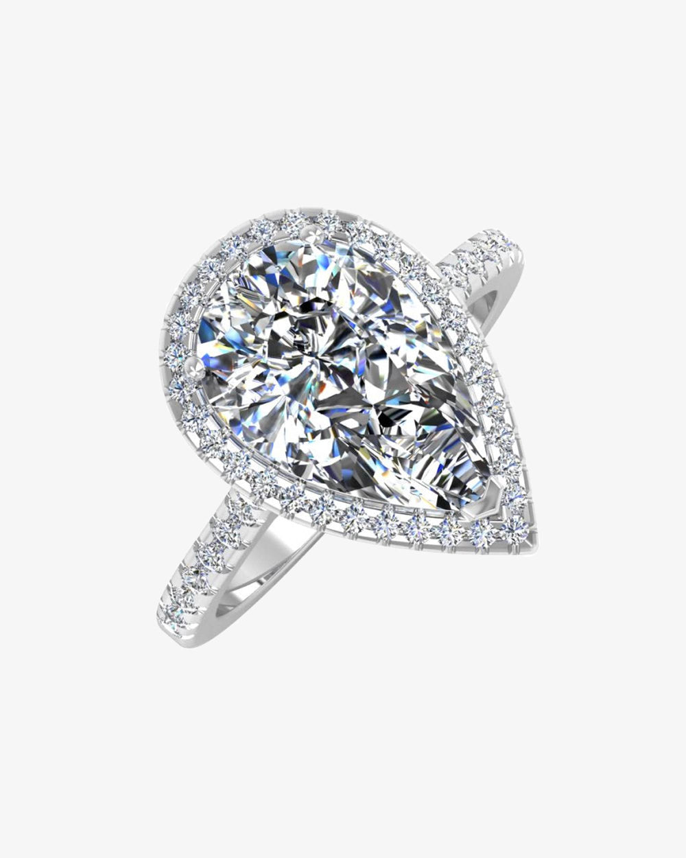 pear cut moissanite petite halo engagement ring icecartel i