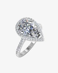 pear cut moissanite petite halo engagement ring icecartel main