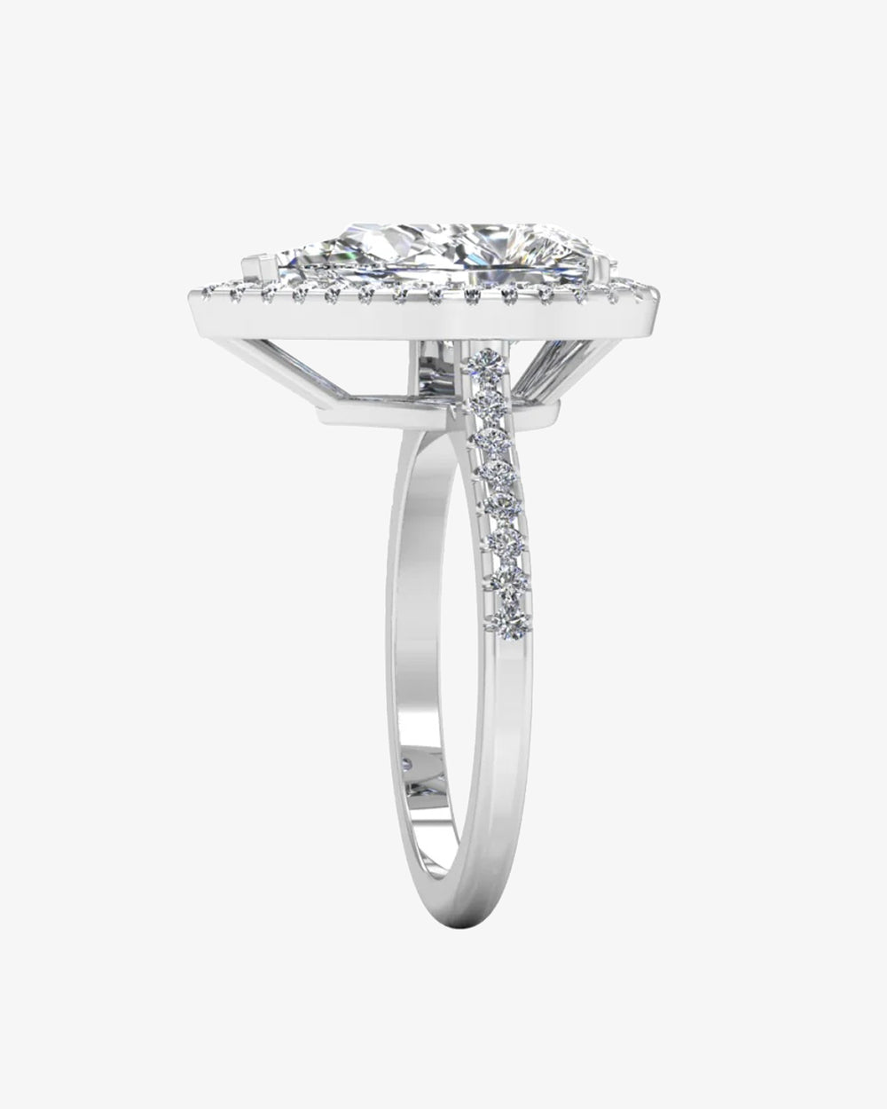 pear cut moissanite petite halo engagement ring icecartel side