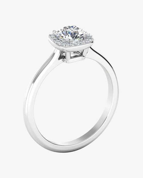 petite halo brilliant cut moissanite engagement ring icecartel angle