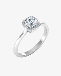 petite halo brilliant cut moissanite engagement ring icecartel main