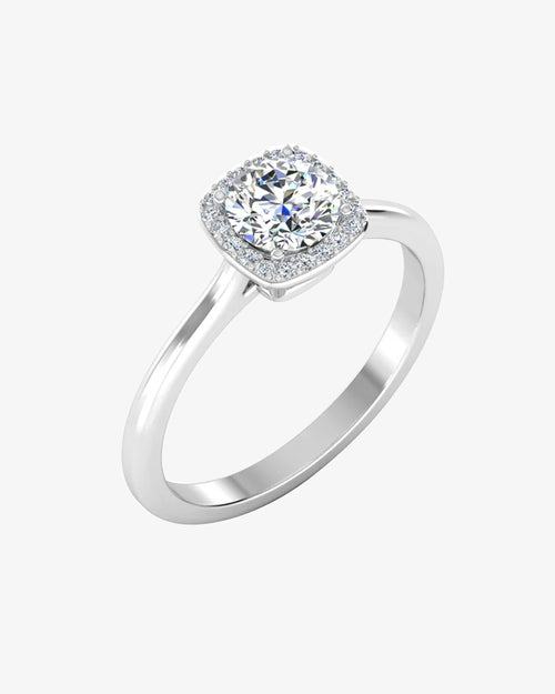 petite halo brilliant cut moissanite engagement ring icecartel main