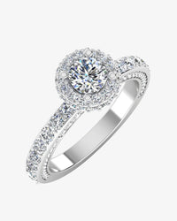 petite round moissanite halo engagement ring icecartel main