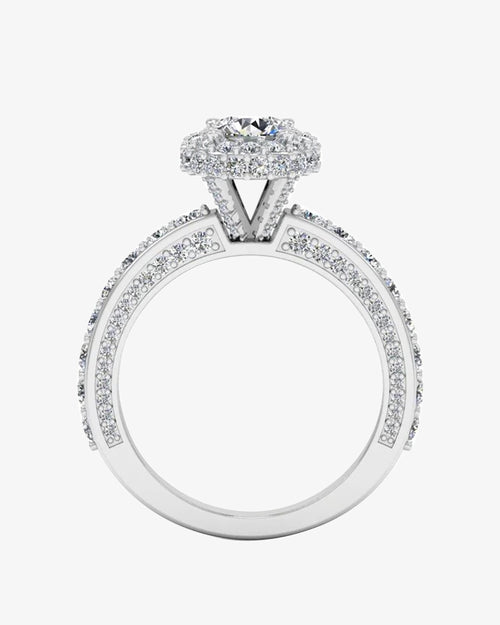 petite round moissanite halo engagement ring icecartel o