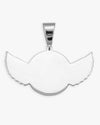 Custom Picture Pendant With Wings 14K Gold - White Gold