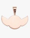 Custom Picture Pendant With Wings 14K Gold - Rose Gold