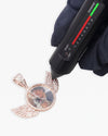 Custom Picture Pendant With Wings 14K Gold - Rose Gold