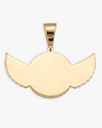 Custom Picture Pendant With Wings 14K Gold - Yellow Gold