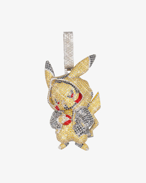 pikachu custom moissanite logo pendant 14k gold icecartel f6