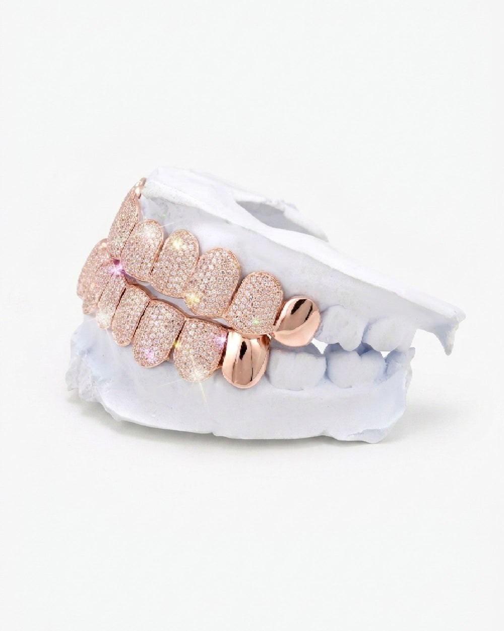 Plain Tusk Diamond Grillz 14K Gold - Rose Gold