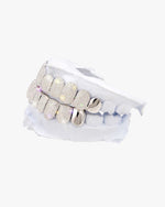 Plain Tusk Diamond Grillz 14K Gold - White Gold