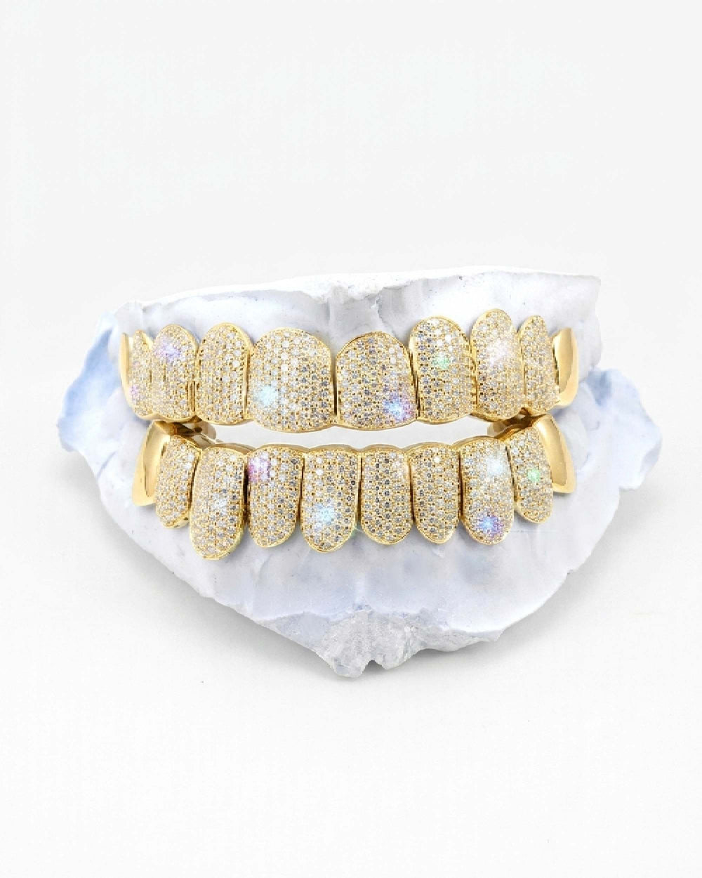 Plain Tusk Diamond Grillz 14K Gold - Yellow Gold