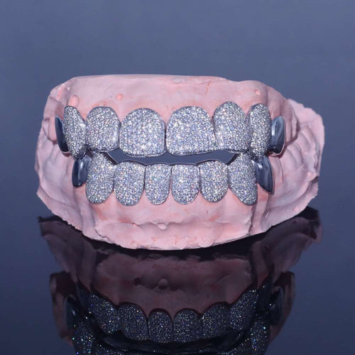 Plain Tusk Custom Diamond Grillz 14k Gold