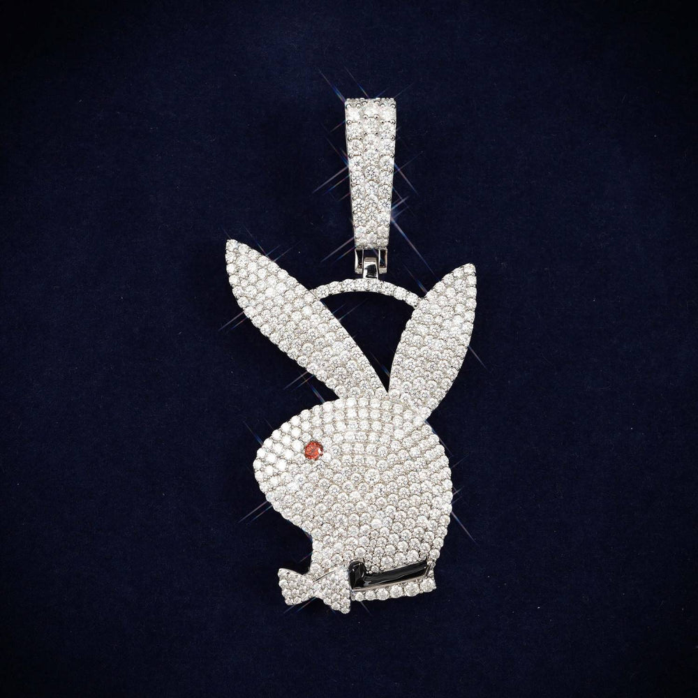 playboy custom moissanite logo pendant 14k gold ICECARTEL main