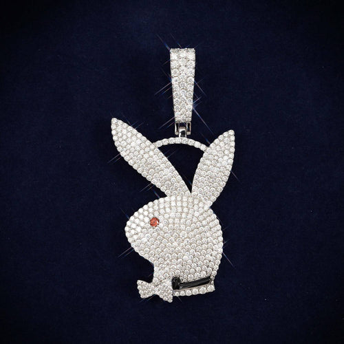 playboy custom moissanite logo pendant 14k gold ICECARTEL main