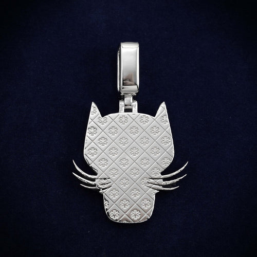 predator panther custom logo moissanite pendant 14k gold icecartel back