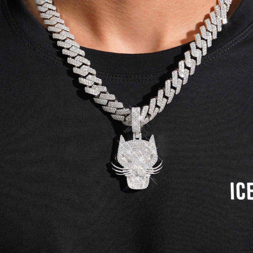 predator panther custom logo moissanite pendant 14k gold icecartel model