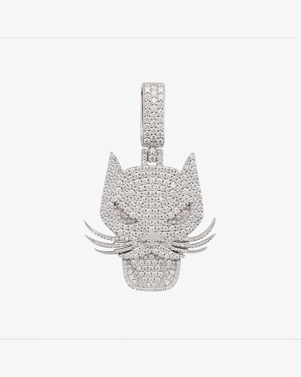 predator panther custom logo moissanite pendant 14k gold icecartel white