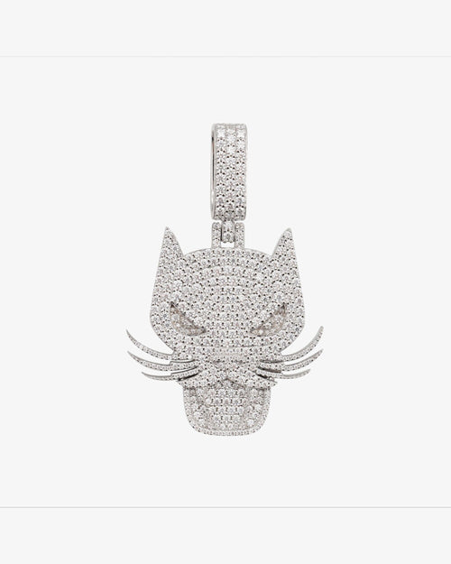 predator panther custom logo moissanite pendant 14k gold icecartel white