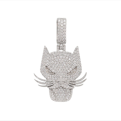 predator panther custom logo moissanite pendant 14k gold icecartel white