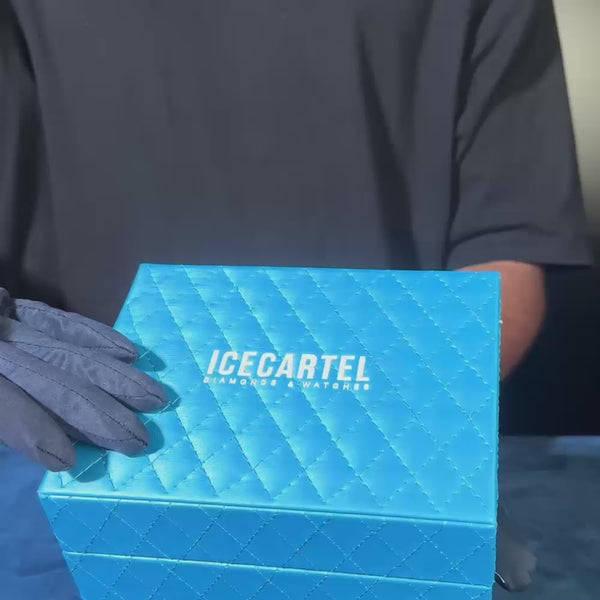 Moissanite Presidential Watch | Red Face | 41MM | 13.3CT Iced Out | 14K White Gold