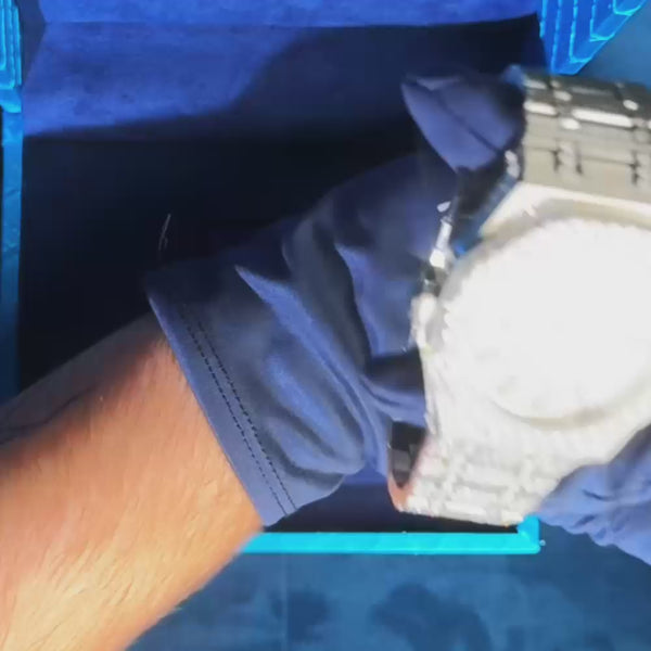 Bust Down Moissanite Watch | 44MM | 14K Yellow Gold | Iced Out