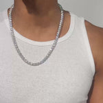 VVS Tennis Chain 14K Gold (ALL SIZES) - White Gold 5MM