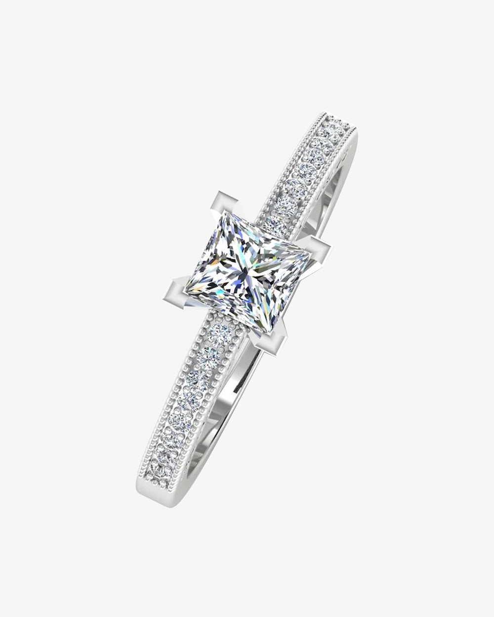 princess cut cathedral moissanite engagement ring icecartel i