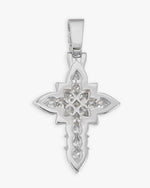 Princess Cut Moissanite Cross Pendant 14K Gold - White Moissanite