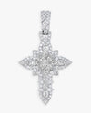 Princess Cut Moissanite Cross Pendant 14K Gold - White Moissanite