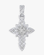 Princess Cut Moissanite Cross Pendant 14K Gold - White Moissanite