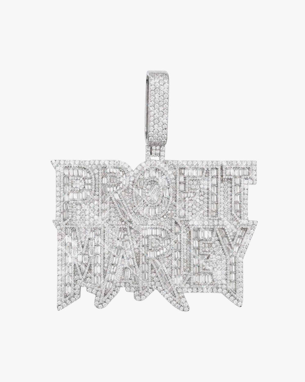 profit marley moissanite custom name pendant 14k gold ICECARTEL