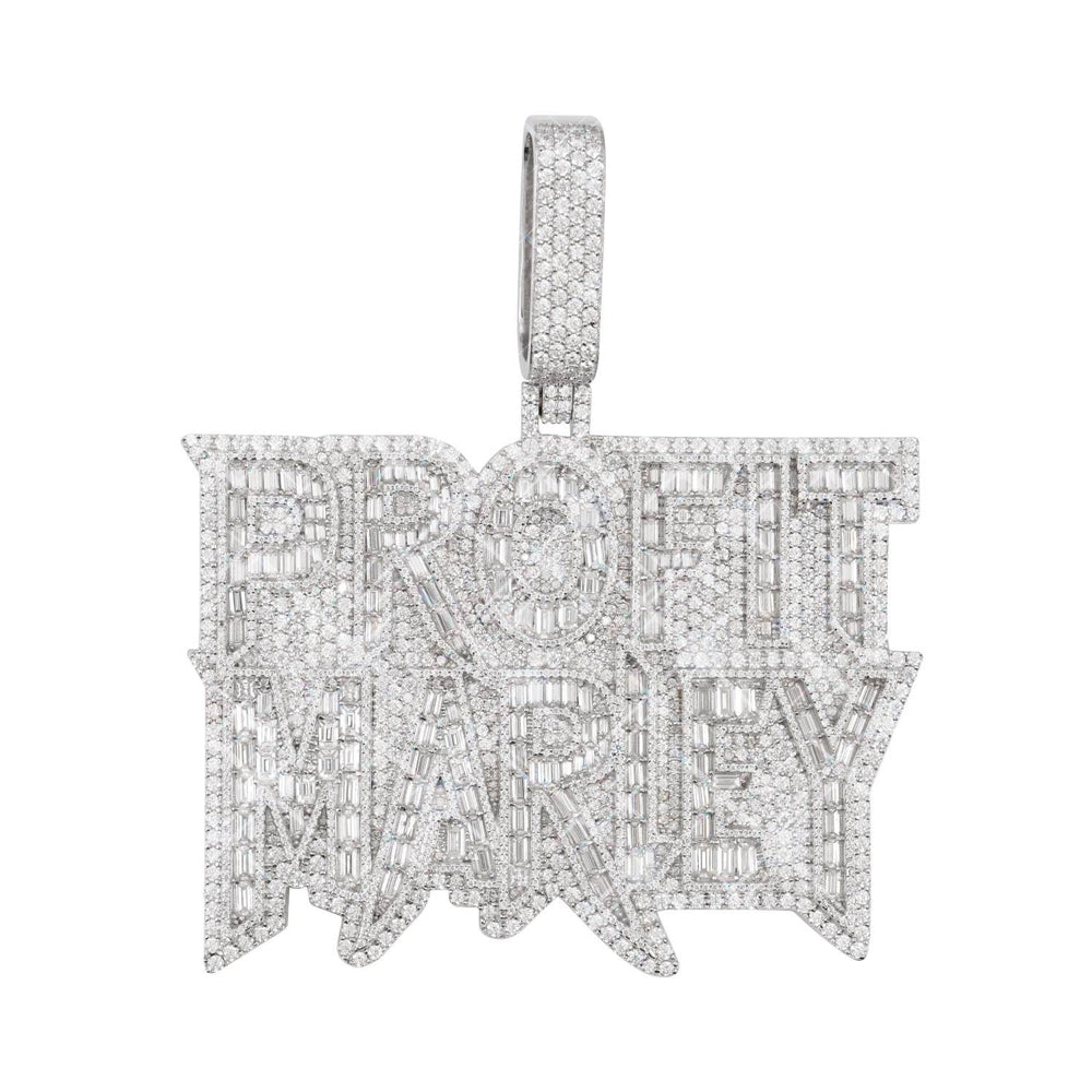profit marley moissanite custom name pendant 14k gold ICECARTEL