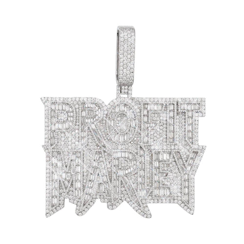 profit marley moissanite custom name pendant 14k gold ICECARTEL