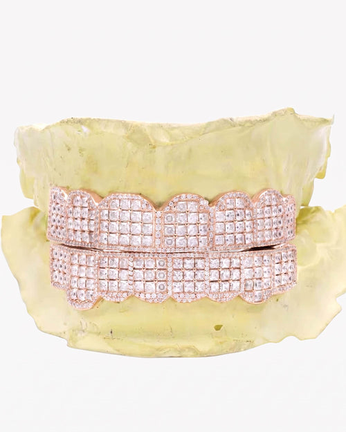 prong set princess cut moissanite grillz icecartel px rose main