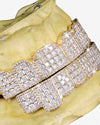 Prong Set Princess Cut Moissanite Diamond Grillz - Yellow Gold