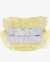 Prong Set Princess Cut Moissanite Diamond Grillz - White Gold