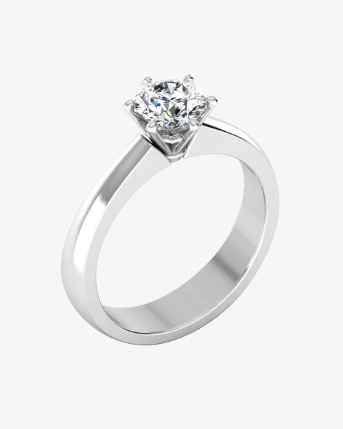 raised solitaire brilliant cut moissanite engagement ring icecartel angle