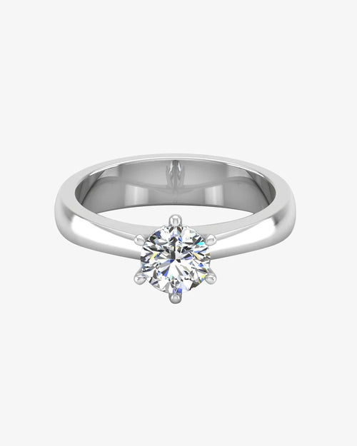 raised solitaire brilliant cut moissanite engagement ring icecartel horizontal