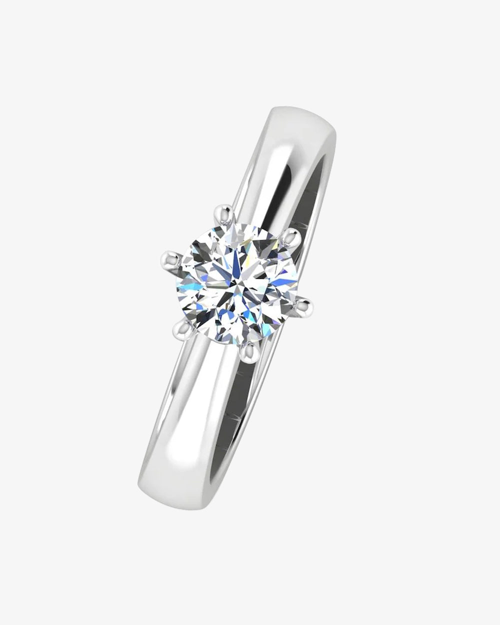 raised solitaire brilliant cut moissanite engagement ring icecartel i