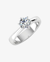 raised solitaire brilliant cut moissanite engagement ring icecartel main