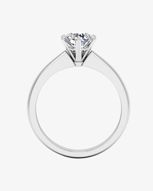 raised solitaire brilliant cut moissanite engagement ring icecartel o